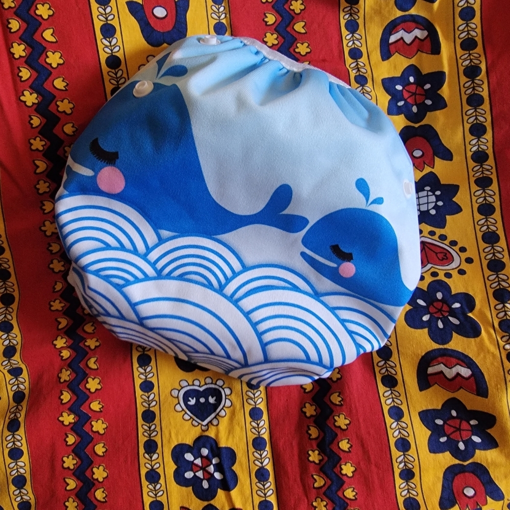 3/$25 Alva Baby OSFA Diaper Whale Print Swim Diaoer Cloth Diapering